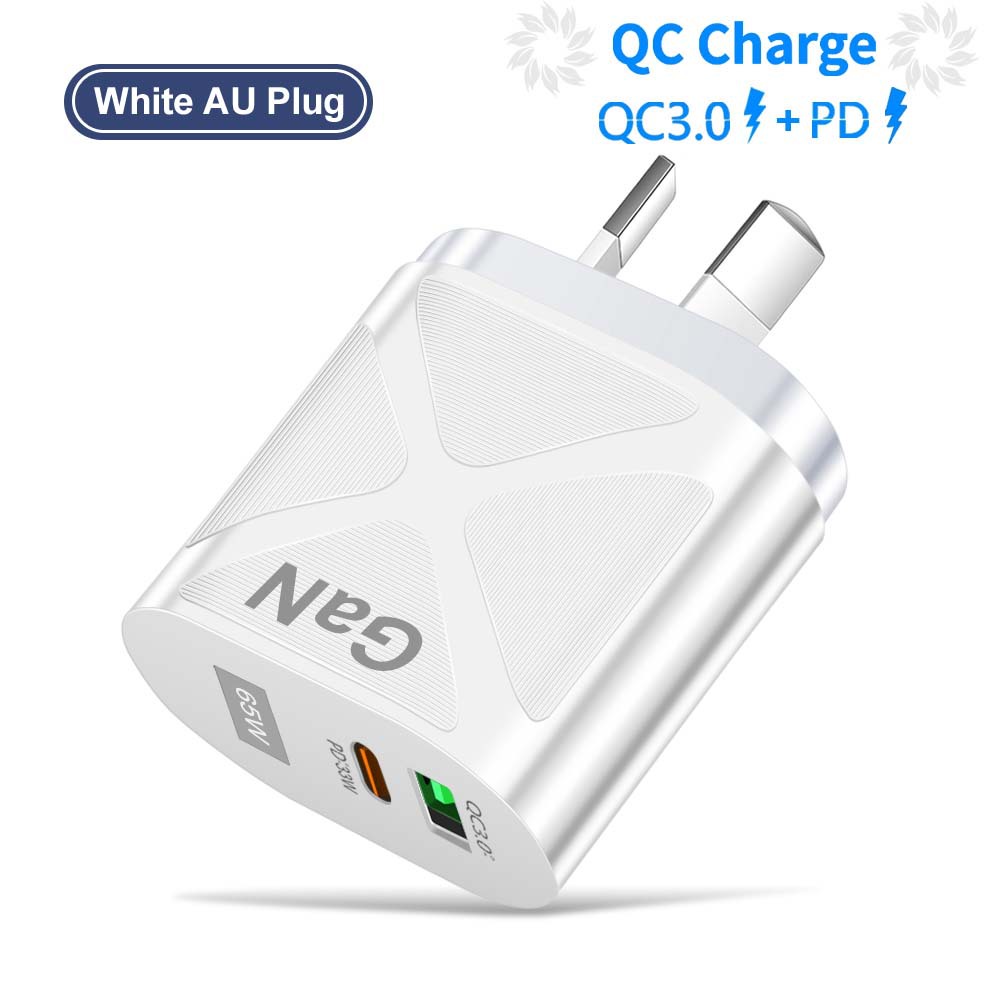 Australia Standard GaN 65W GaN PD Fast Phone Charger Laptop Adapter
