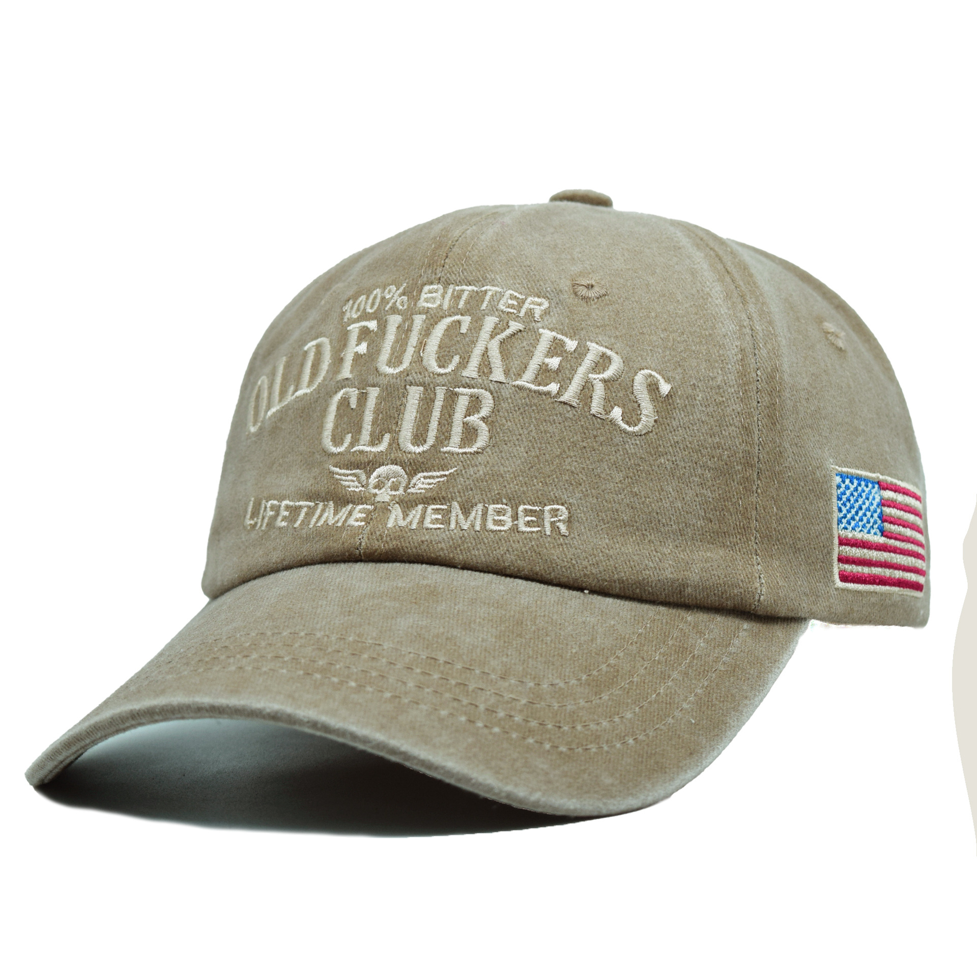 New Pure Cotton Embroidered Hat Old Fuckers Club Baseball Cap
