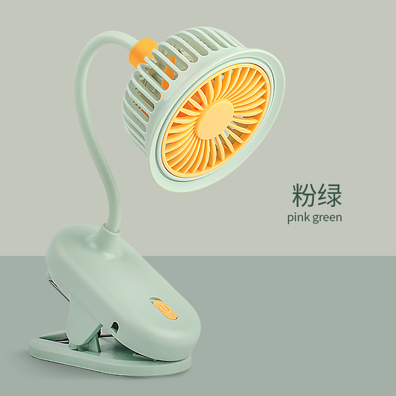 New Simple Small Fan Clip-on Desktop Small Fan USB Rechargeable Clip-on Desktop Fan