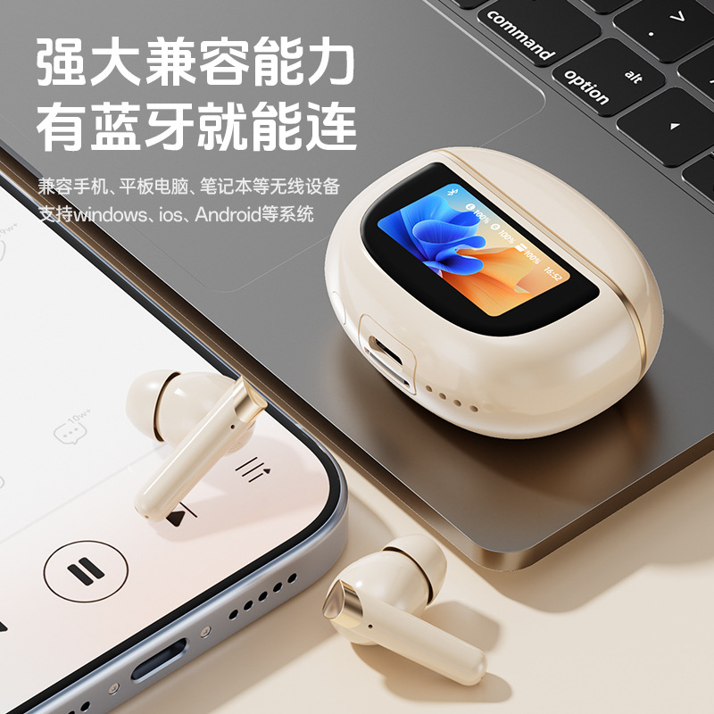 M87 TF card MP3 Bluetooth earphones TWS touch smart screen wireless game AI multi-function smart earphones new