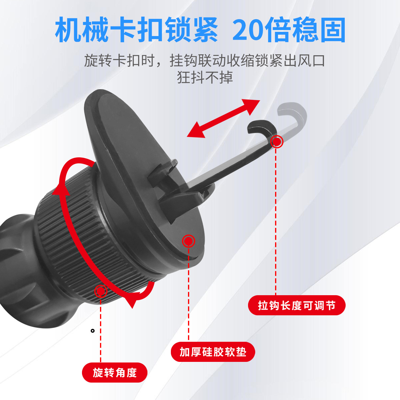 Car phone holder air vent phone navigation holder gravity retractable auto lock phone mount car new