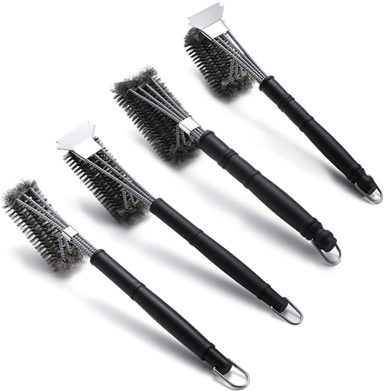 Special BBQ Grill Cleaning Brush Grill Rack Brush Grill Net Kitchen Tool Steel Wire Outdoor Stainless Steel Wire Brush