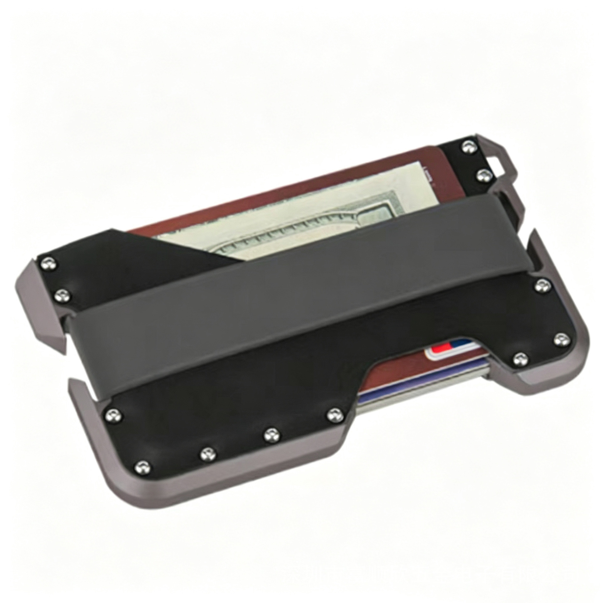 Carbon Fiber Key Ring Card Holder Men's Multi-functional Wallet RFID Metal Card Organizer New