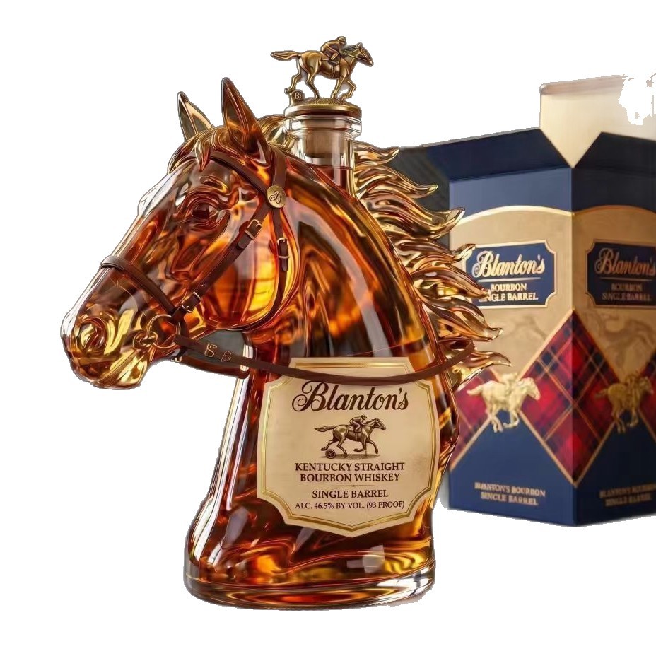 Blanton's Premium Horse Head Whiskey Bottle horse head whiskey bottle