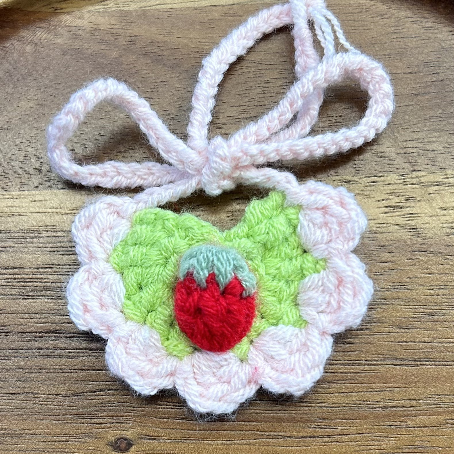 10cm self-mocking bear bib doll clothing hand crocheted bib bib Labubu kt replaceable accessory