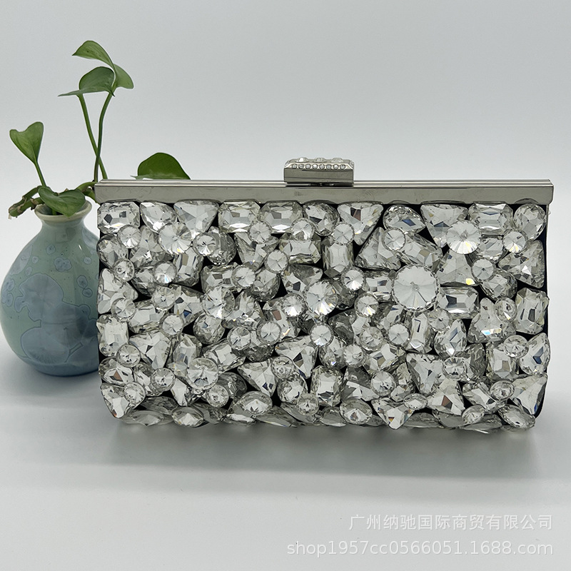 New alloy rhinestone bag clutch evening bag celebrity dress banquet bag handbag