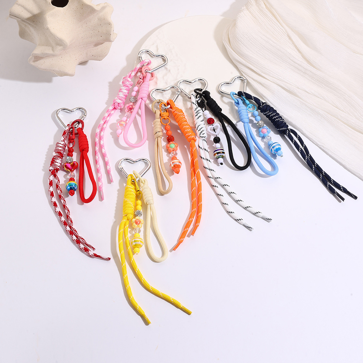 Dopamine hand-woven hanging rope sweet bag pendant multi-purpose woven keychain