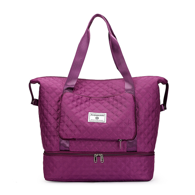 Waterproof Foldable Travel Bag with Wet-Dry Separation, Yoga Fitness Bag, Can Be Used on Trolley, Shoulder Sports Bag