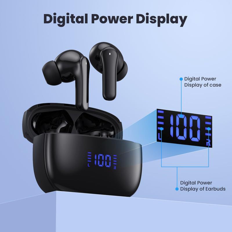 IVANTE Private Mold S18 Wireless Dual-Mic ENC Call Noise Reduction Low Latency Battery Display TWS Bluetooth Headphones