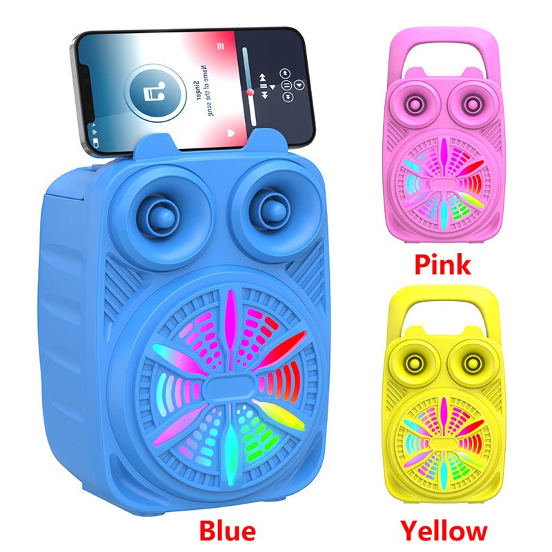 New Bluetooth Speaker Outdoor Portable with Card Slot Small Audio Home Atmosphere Lamp Desktop Audio