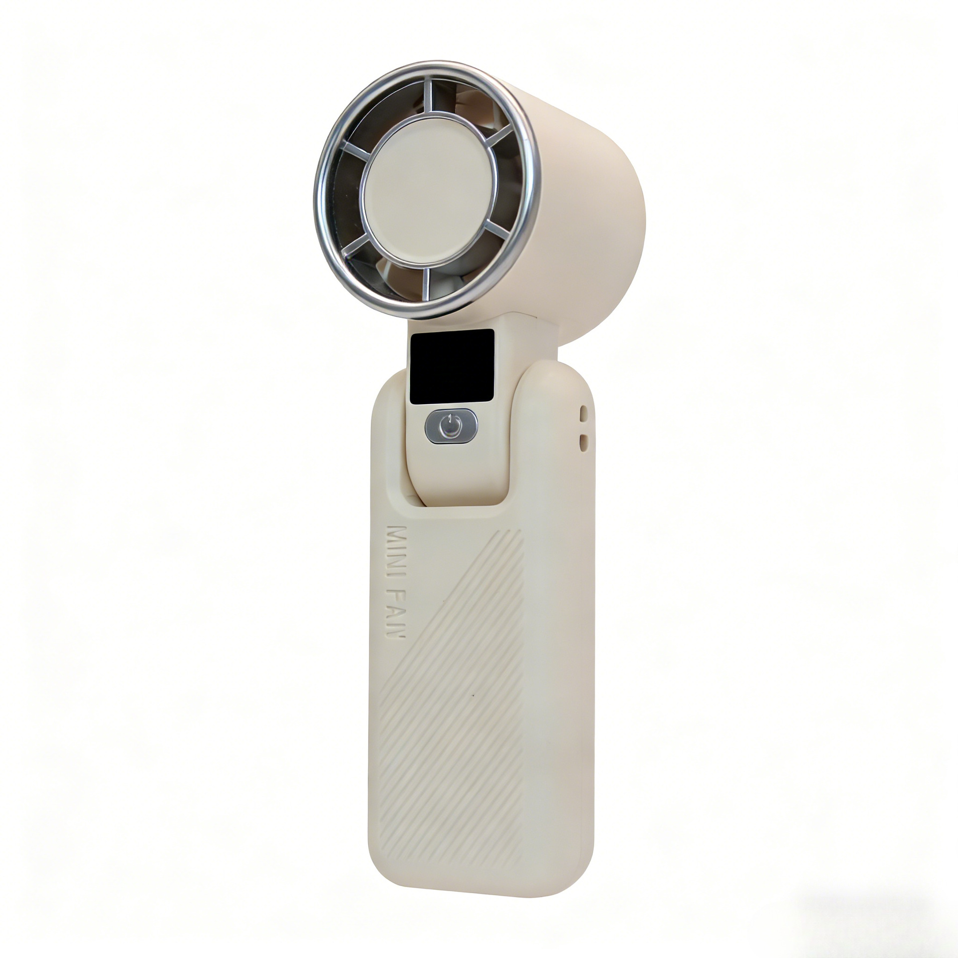 Digital Display Turbo Handheld Fan Screen Display Foldable Portable Fan Neck Fan 100 Speed Levels Stepless Speed Control Handheld Fan