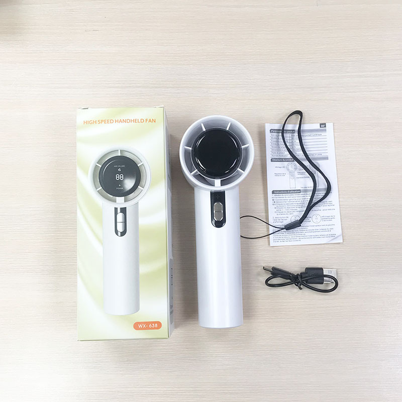 High-speed N638 USB rechargeable small fan high wind handheld turbo fan mini student portable cooling