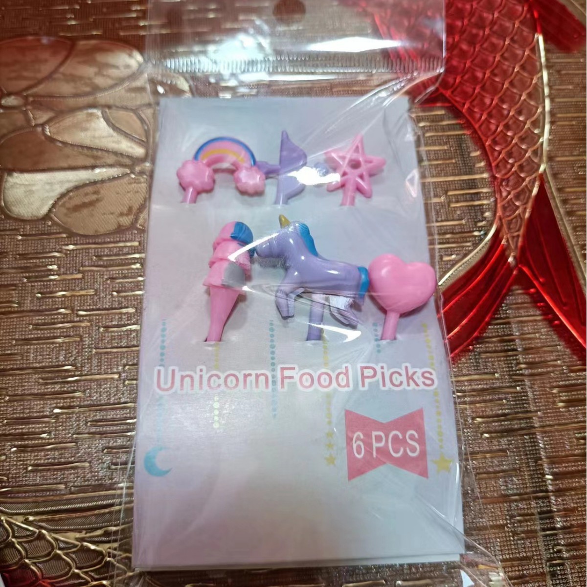 Home cartoon children's fruit fork children's animal cute plastic fruit pick set bento pick