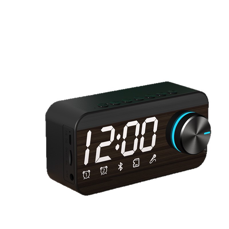 New Bluetooth Speaker Smart Clock Alarm Small Speaker Wireless Portable Outdoor Bass Loud Volume
