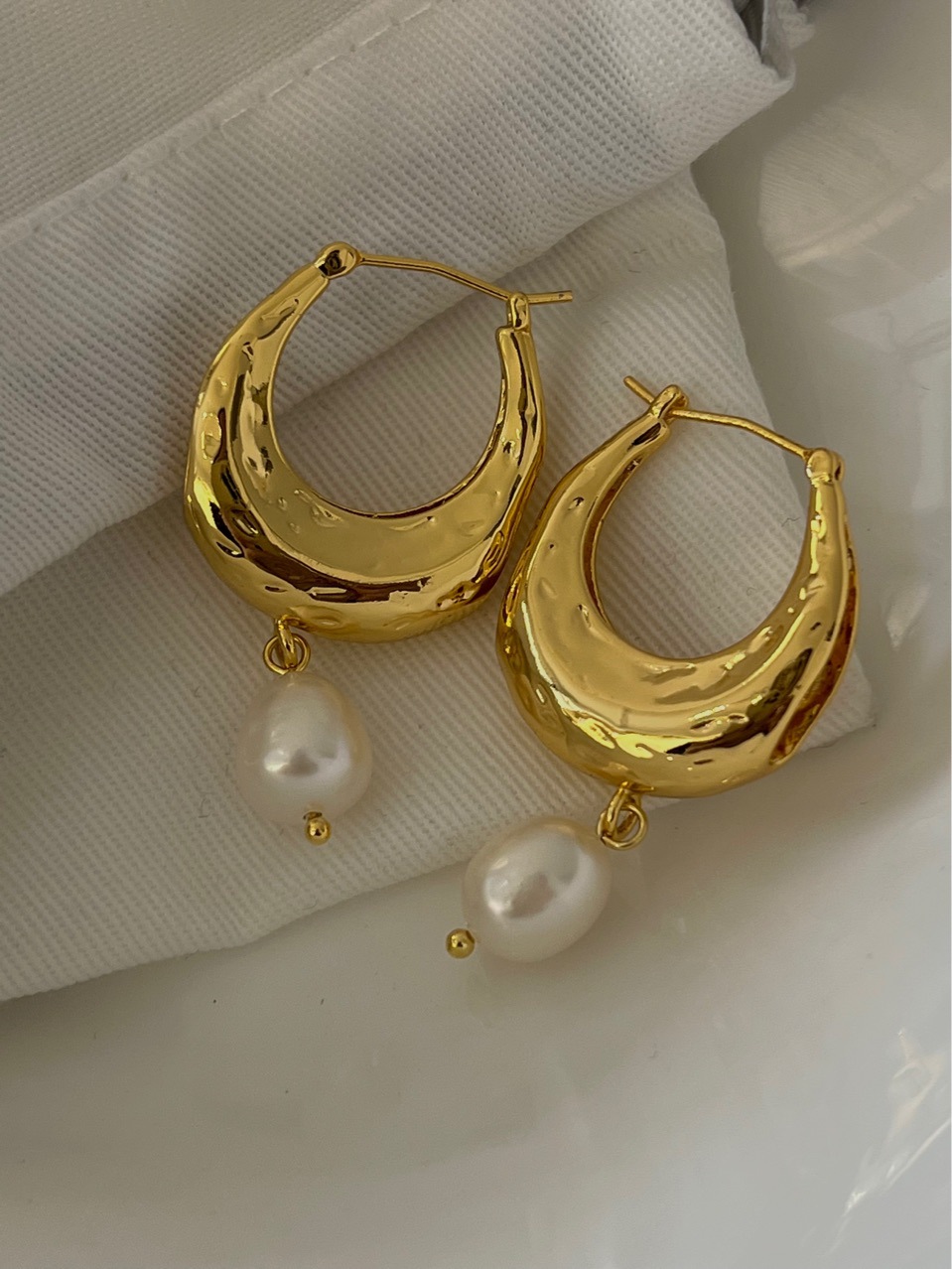 181/00 Early Autumn New Simple Design Grindable Pearl Pendant Earrings for Women Gentle X7-15