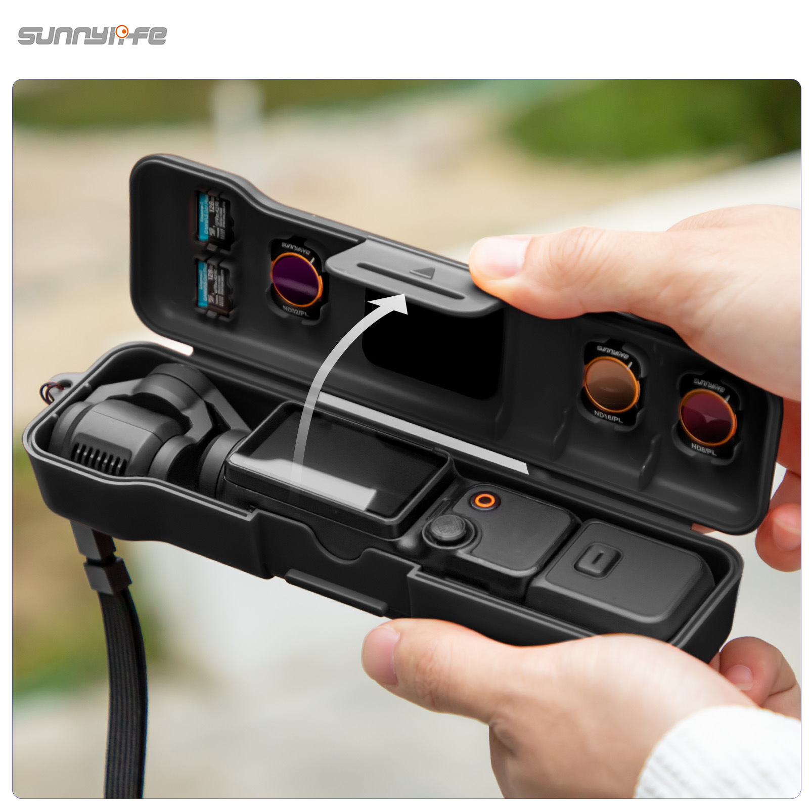 Sunnylife for Osmo Pocket 3 Storage Case Pocket Drop-Proof Protective Box Can Fit Filter Accessories