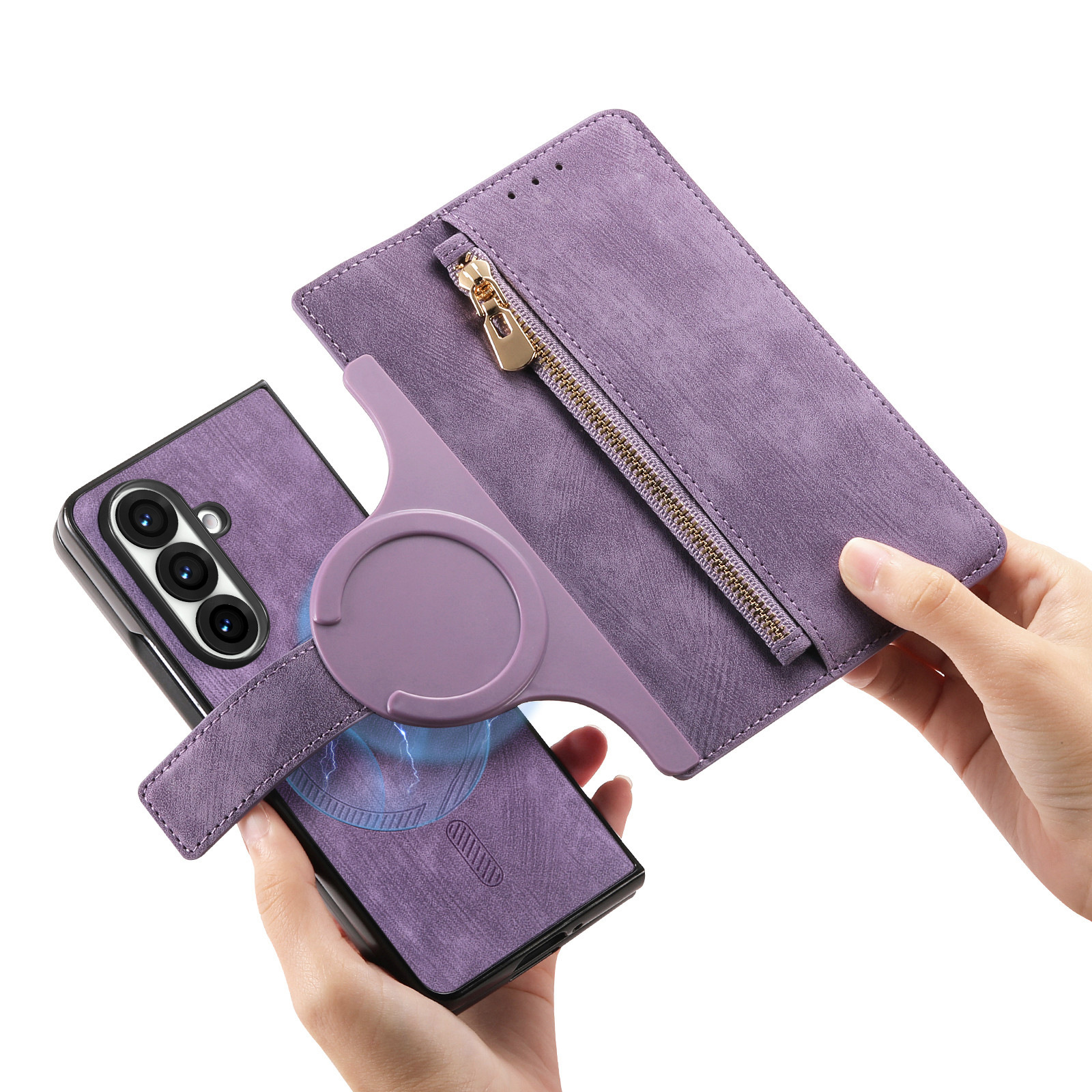 For Samsung Z Fold7 new magnetic two-in-one cover detachable phone leather case zfold7 case
