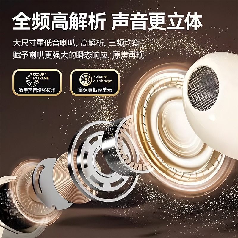 K54 Noise Cancelling Bluetooth Earbuds High Appearance Sound Quality Touch Screen Digital Display In-ear Sports True Wireless Earbuds k