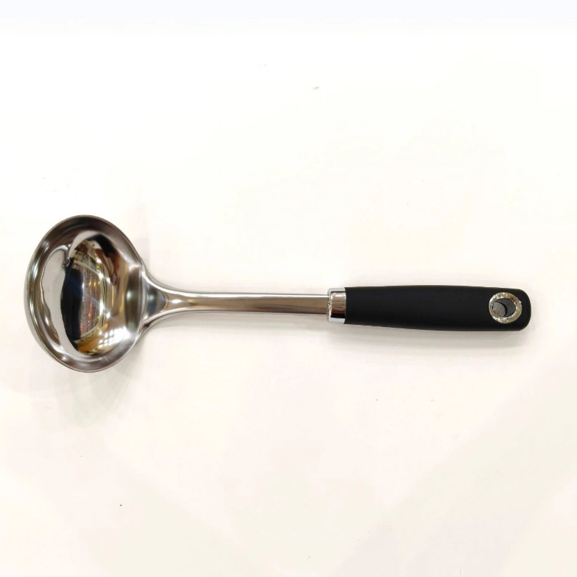 Stainless steel kitchen utensil 3-piece set household spatula soup spoon slotted spoon kitchen cooking spoon anti-scald