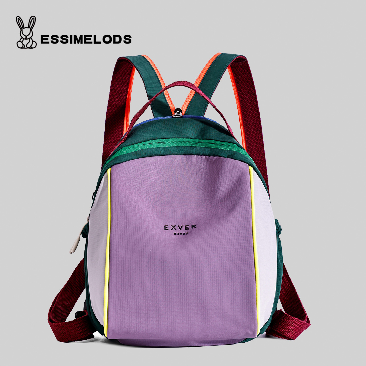 New Dopamine Contrast Color Backpack Patchwork Casual Backpack Ultra-Light Outdoor Sports Climbing Bag