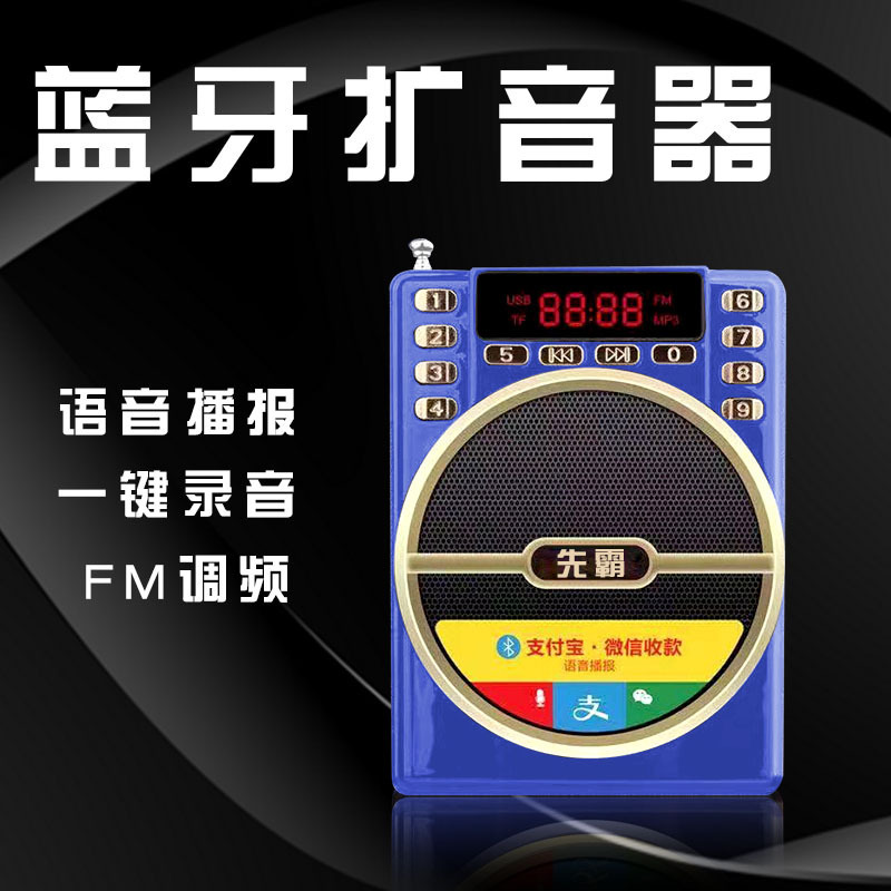 2021 New Bluetooth Recording Amplifier Teaching Teacher Dedicated Tour Guide High-Power Horn Amplifier Deletable