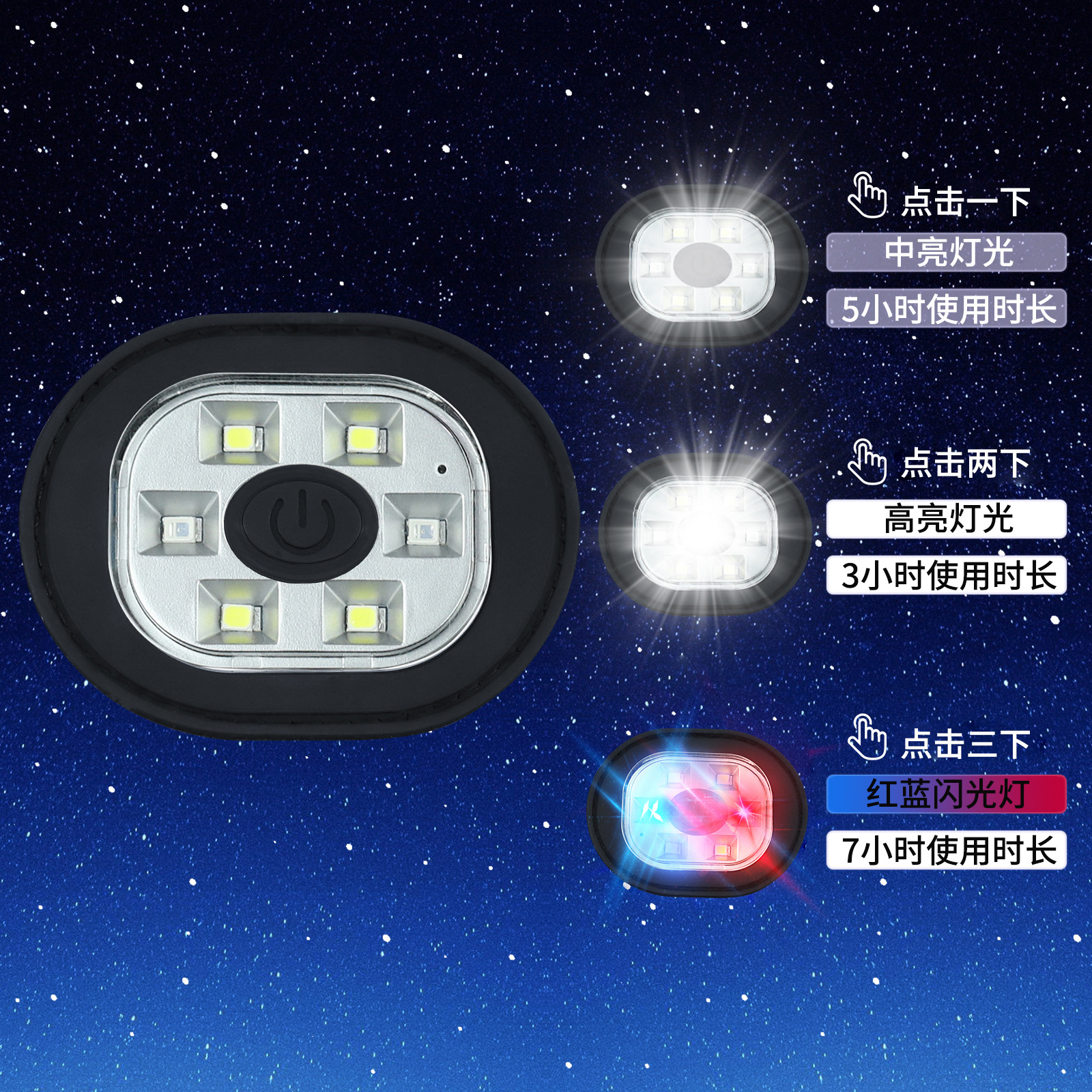 LED light-up Bluetooth music hat Christmas party outdoor colorful night running warning light hat