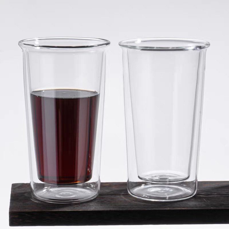Heat-resistant double-layer insulated glass water cup, coffee cup, water cup, milk drink cup, milkshake, milk tea, coffee cup