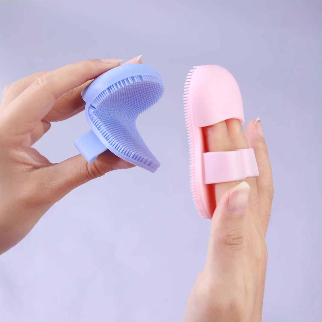Mini Finger Facial Cleansing Brush Soft Silicone Massage Clean Pores Remove Makeup Wash Face Nose Nasal Wing Clean Face Brush