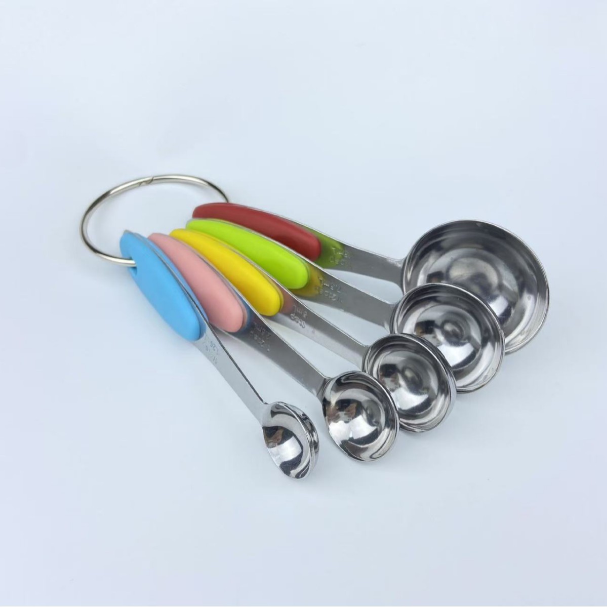 Silicone Handle Stainless Steel 10-piece Measuring Cup and Spoon Set Scale Measuring Cup Baking Measuring Spoon Gram Spoon