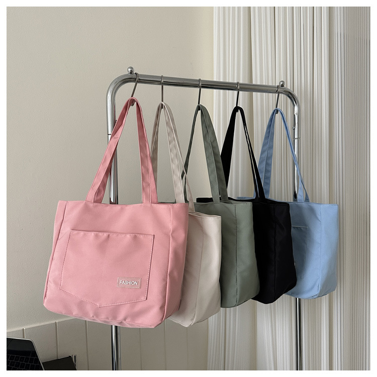 Spring and Summer New Tote Bag Women 2026 Casual Canvas Single Shoulder Bag Student Handbag Shopping Bag