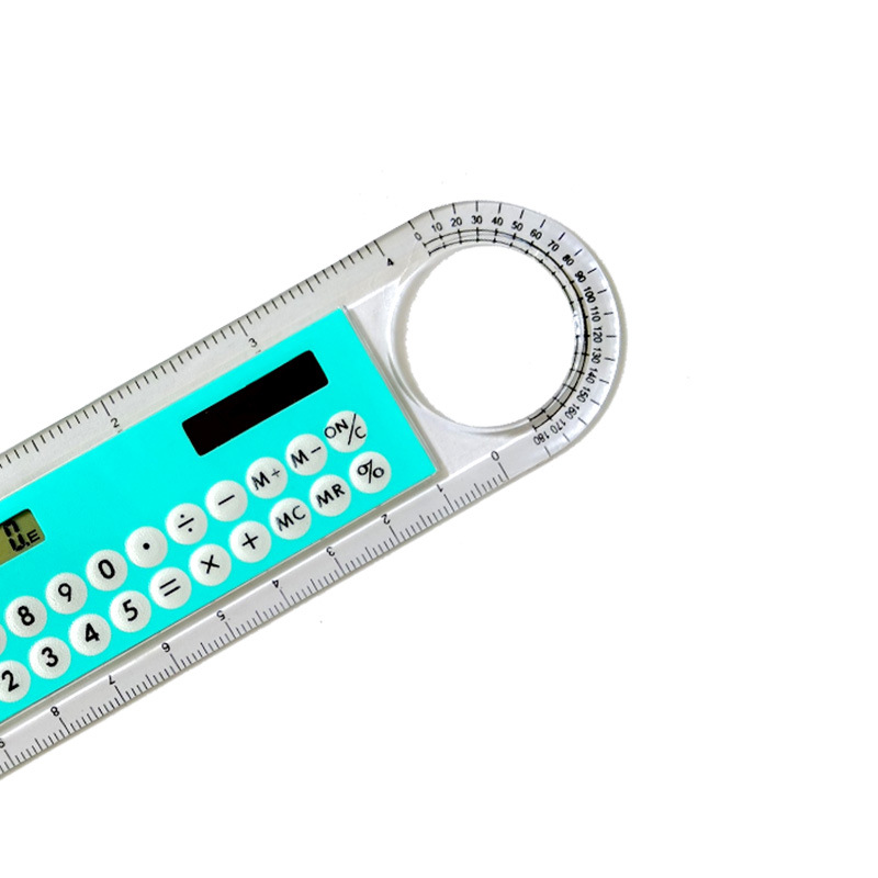 Magnifying Glass Scale Calculator Mini 8-Digit Solar Student Stationery Ultra-Thin Portable Gift Computer