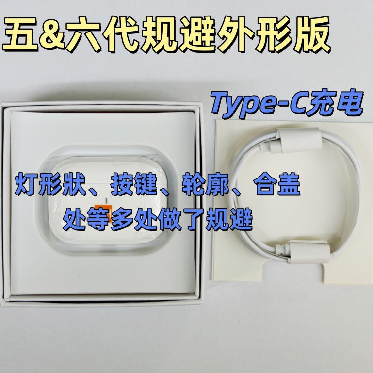 New Huqiangbei 2nd, 3rd, 4th, 5th, 6th, 7th generation wireless Bluetooth earphones full-featured for Apple Android noise reduction