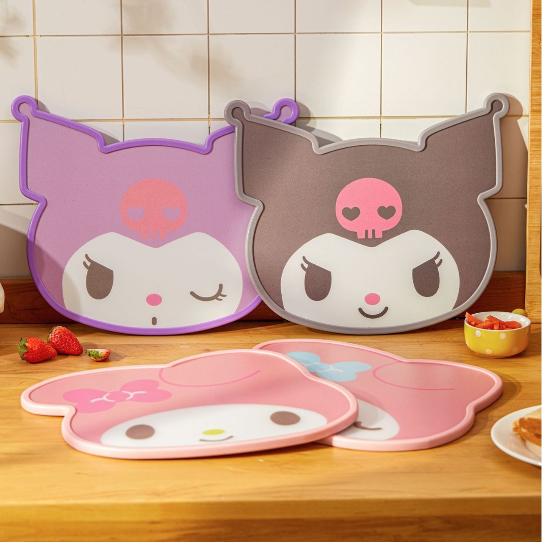 Sanrio Cutting Board Official Food-Grade PP Chopping Board Kitchen Utensil Double-Sided Fruit Cutting Board Camping Cartoon KT Board