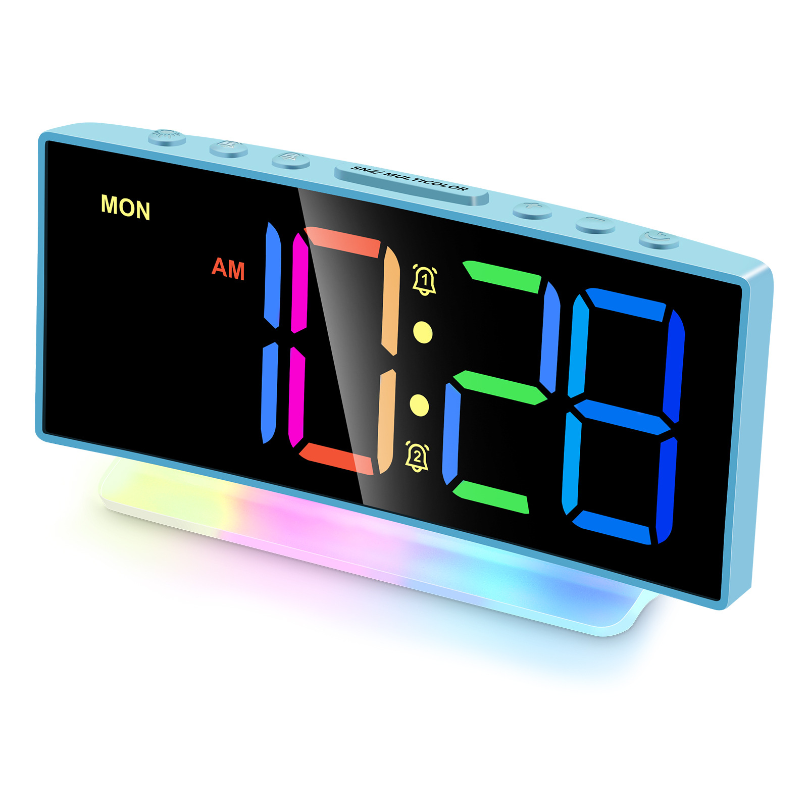 2023 New Desktop Desk Clock LED Electronic Alarm Clock Living Room Table Clock Ornament Electronic Clock Custom