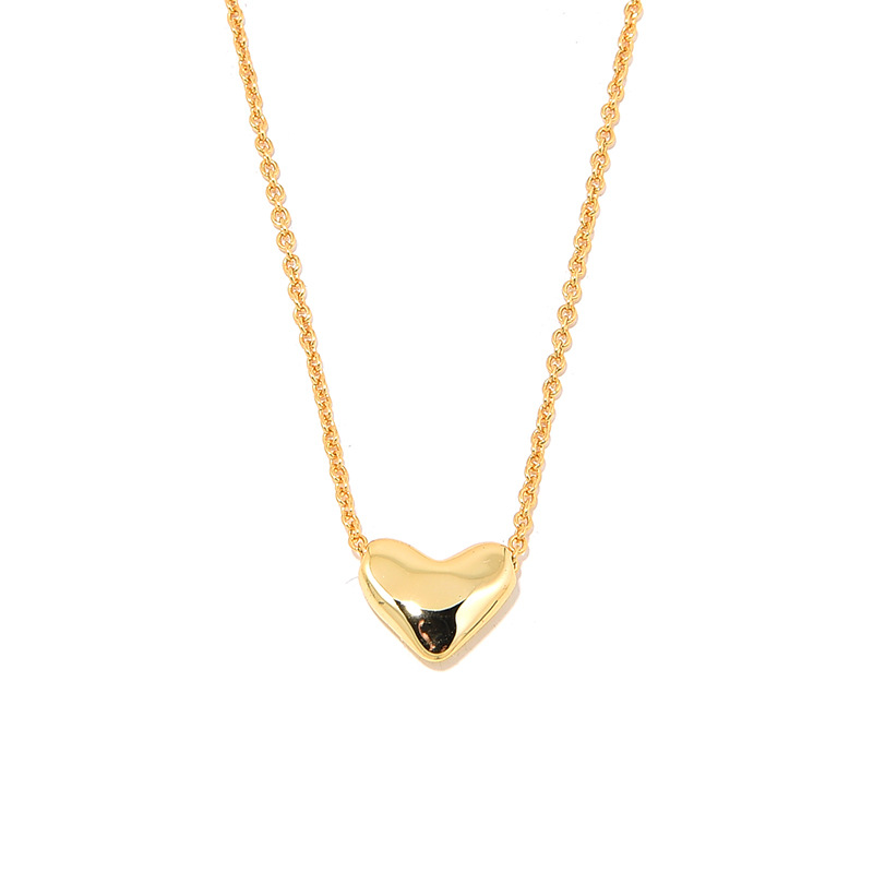 Liu Yifei Monica S925 Silver Gold-Plated Simple Irregular Heart-Shaped