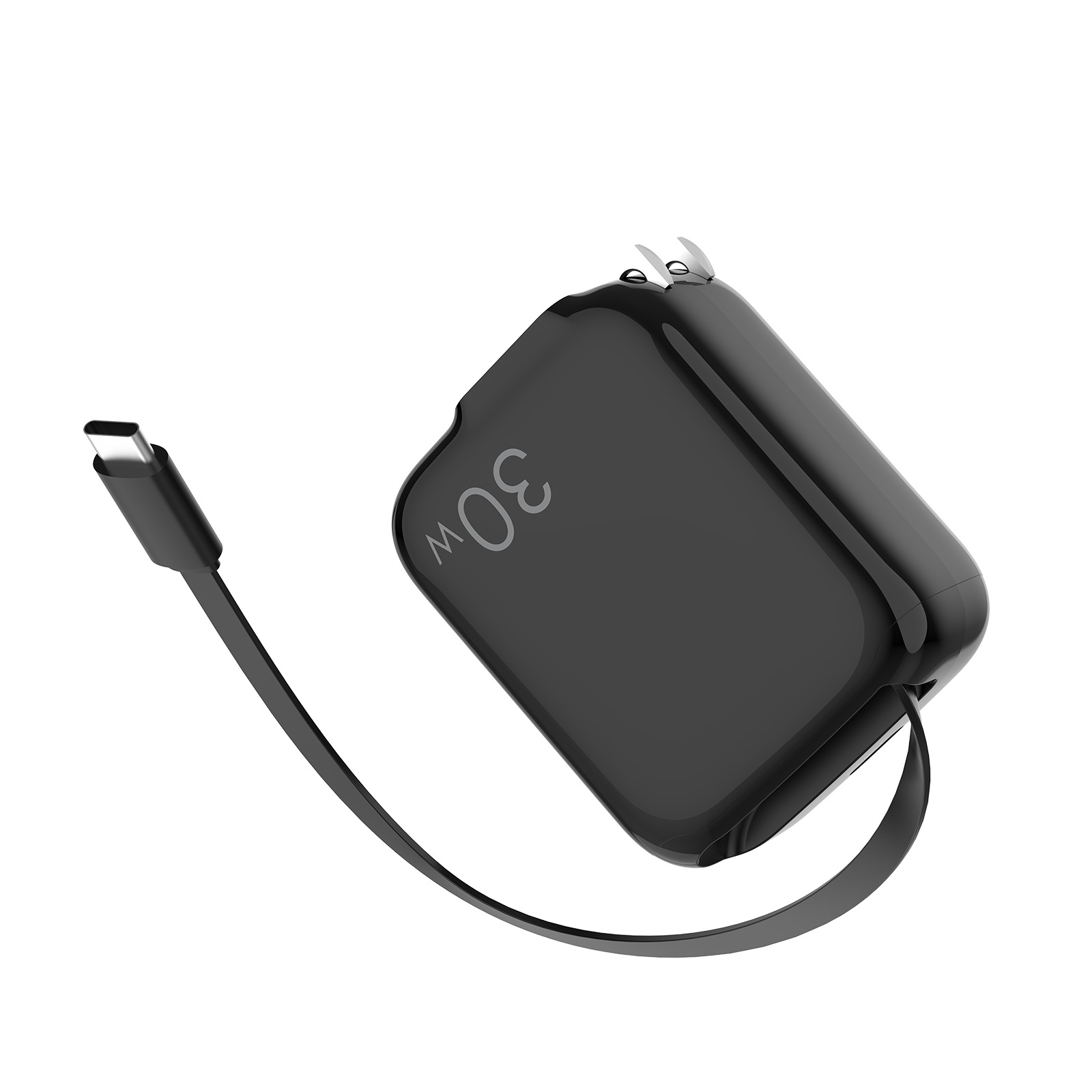 30w charger phone charger retractable cable GaN charger PD fast charging charging head private mold