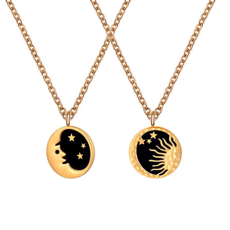 Magnetic Sun Moon Couple Necklace Gift for Girlfriend