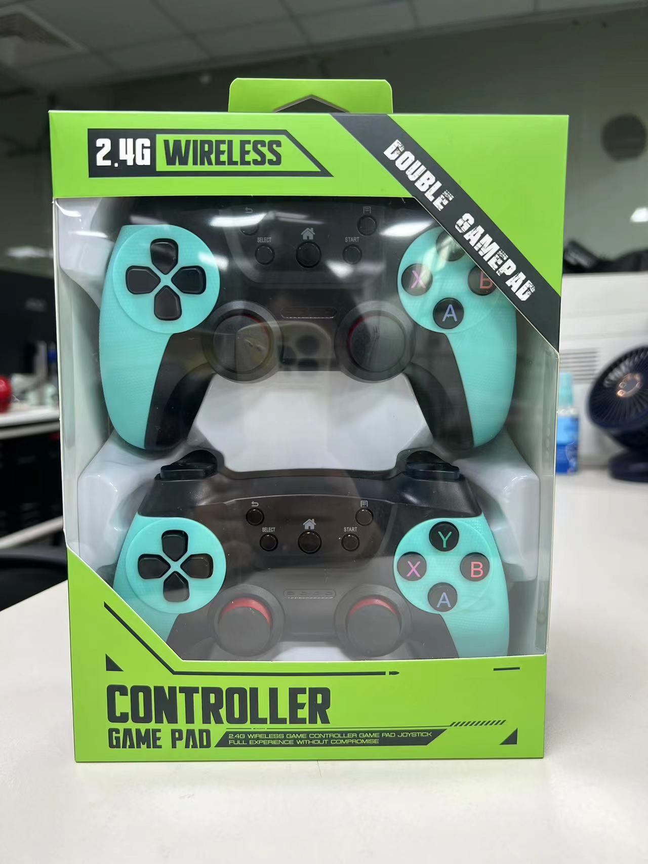One-to-Two Dual Player 2.4G Wireless Game Controller Android TV TVBOX PC Direct Ship