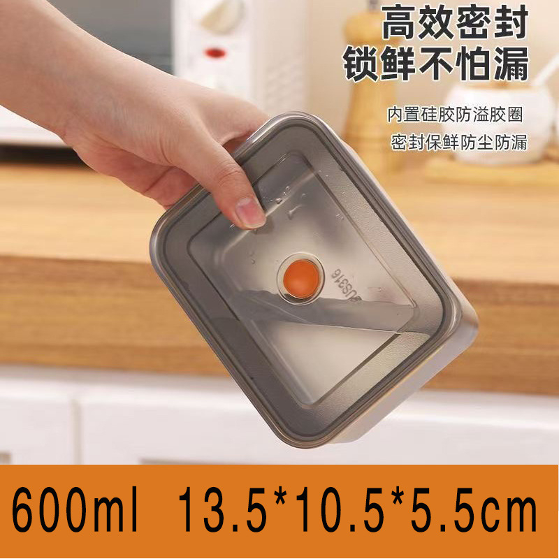 316 stainless steel fresh-keeping box with lid sealed lunch box bento box refrigerator storage box microwave safe leak-proof durable