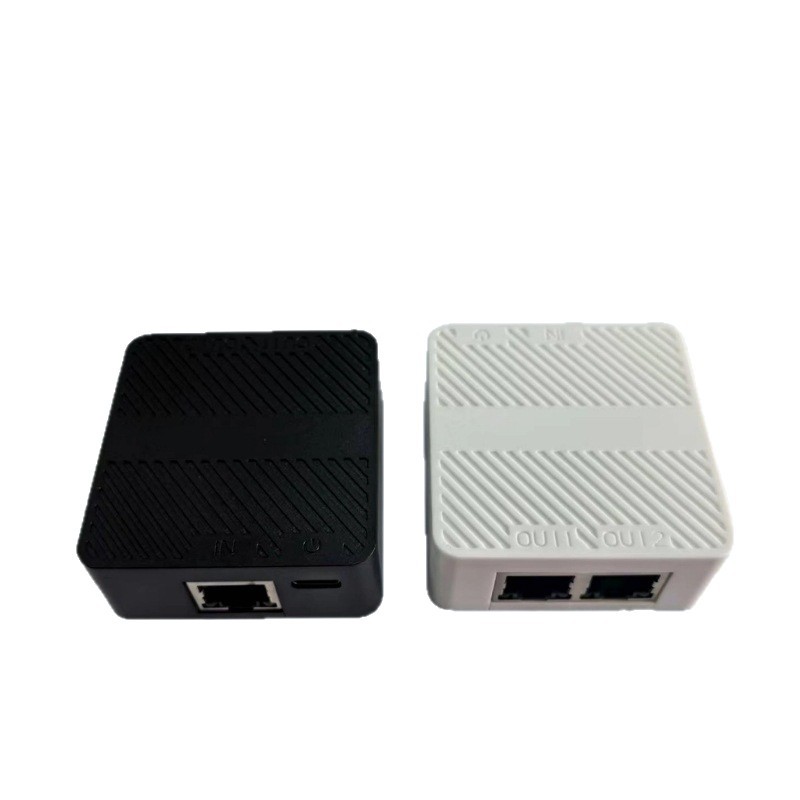 Network Splitter 100M/1000M Network 1-to-2 Simultaneous Internet Access Separate Use 3-Port Switch Adapter
