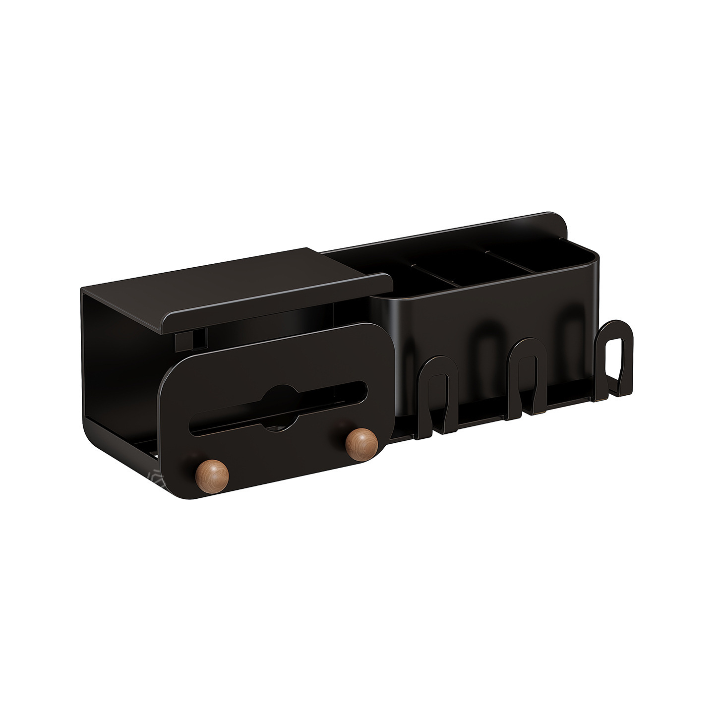 Bathroom toothbrush storage rack washbasin hanging no-drilling mouthwash cup toilet paper holder multifunctional combination storage