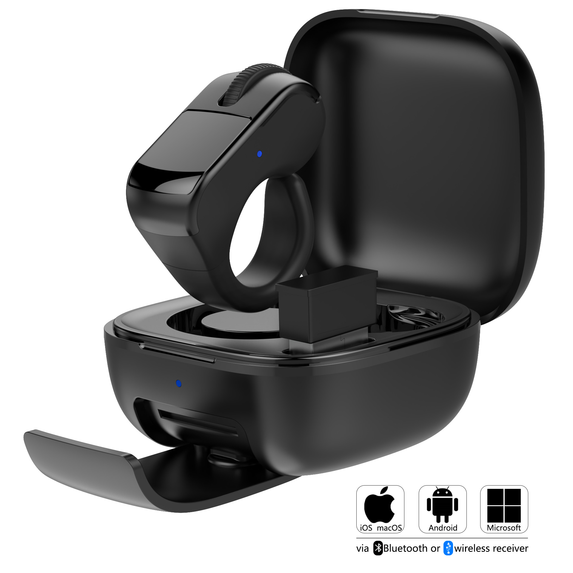 Bluetooth mouse ring smart remote control TikTok video comment PPT page turner computer phone