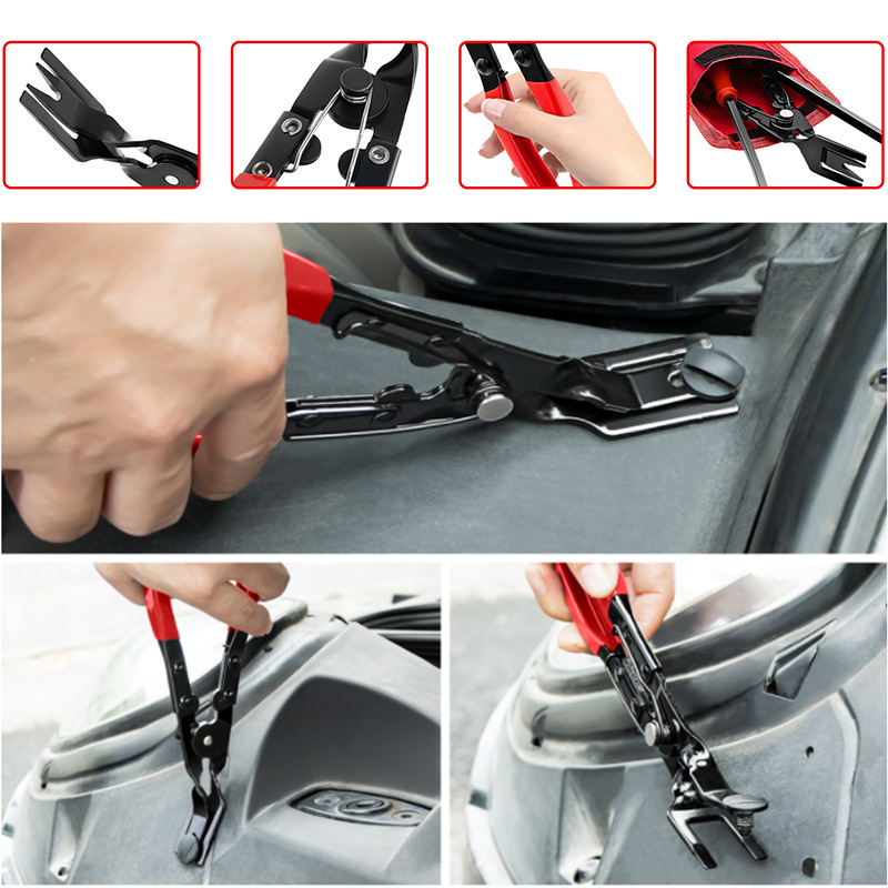 Automotive Tool Lamp Pliers Glue Clip Screwdriver 3-Piece Plastic Clip Removal Car Downward Press Glue Clip Pliers