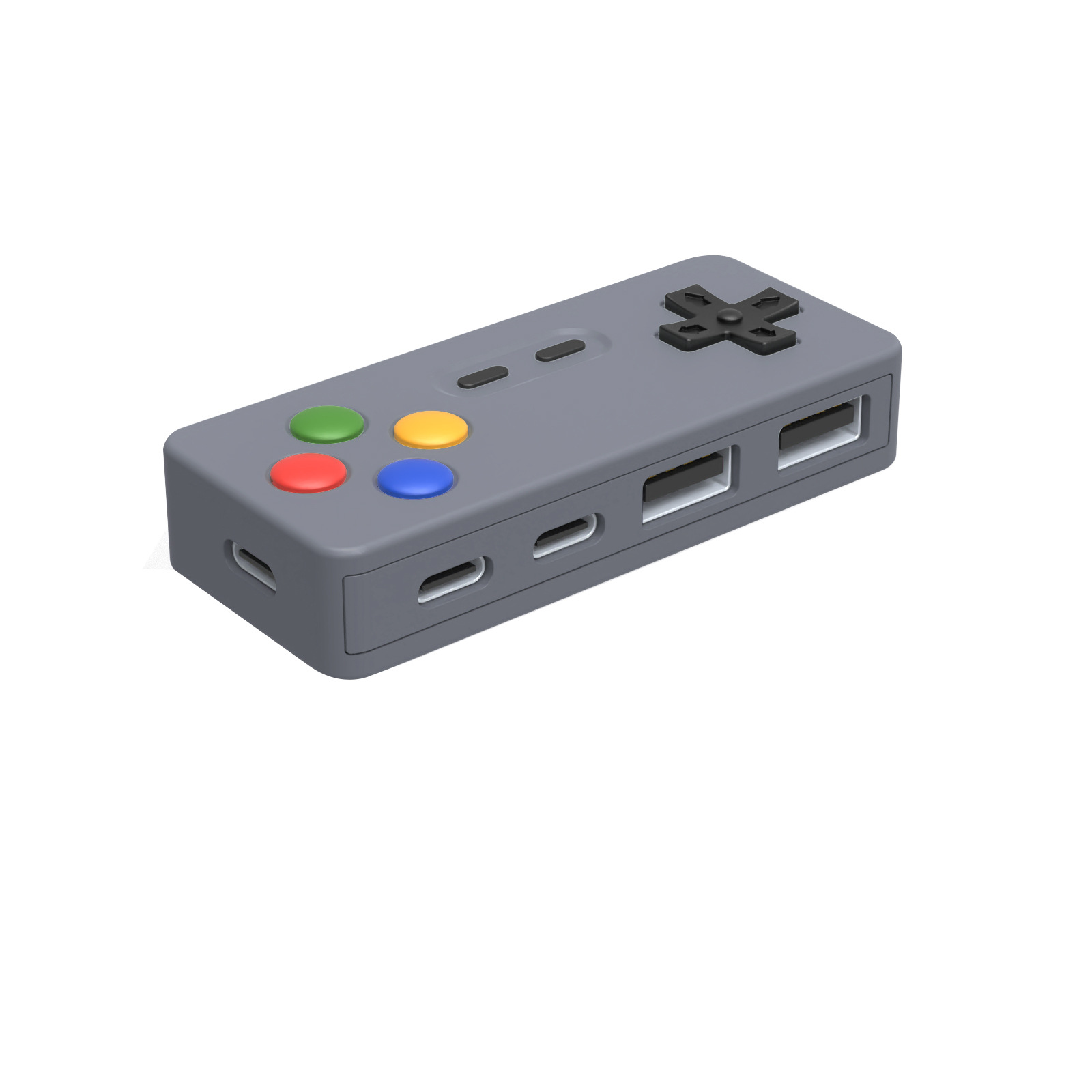 Cartoon Game Hub 4-in-1 Multi-port Expansion Mouse Keyboard U Disk Converter Connector