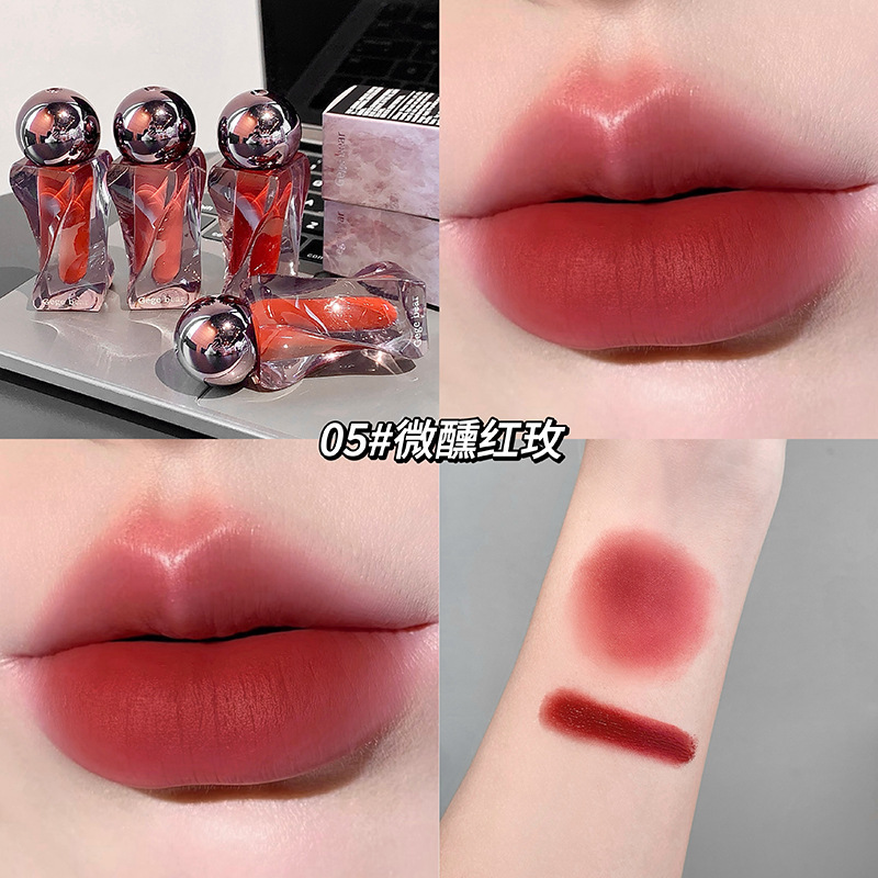 Gege Bear Soft Light Mousse Lip Mud Velvet Soft Matte Matte Autumn and Winter Atmosphere Whitening Lip Glaze Cross-Border Beauty Makeup