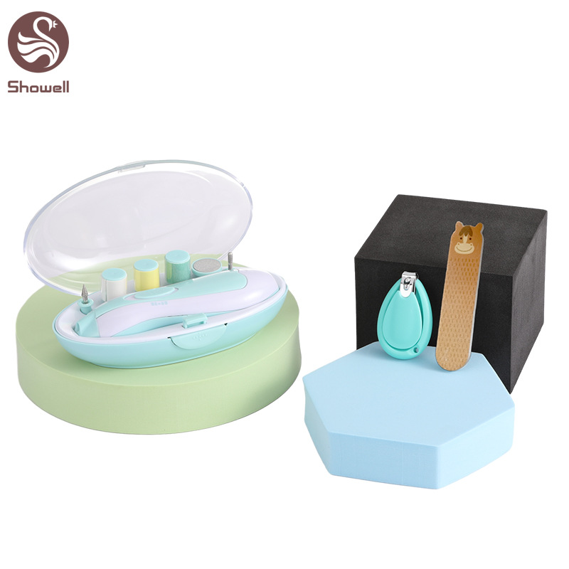 Quiet Replaceable Grinding Head Nail Clipper with Light Nail Care Tool Set Electric Nail File for Baby Non-Pinching