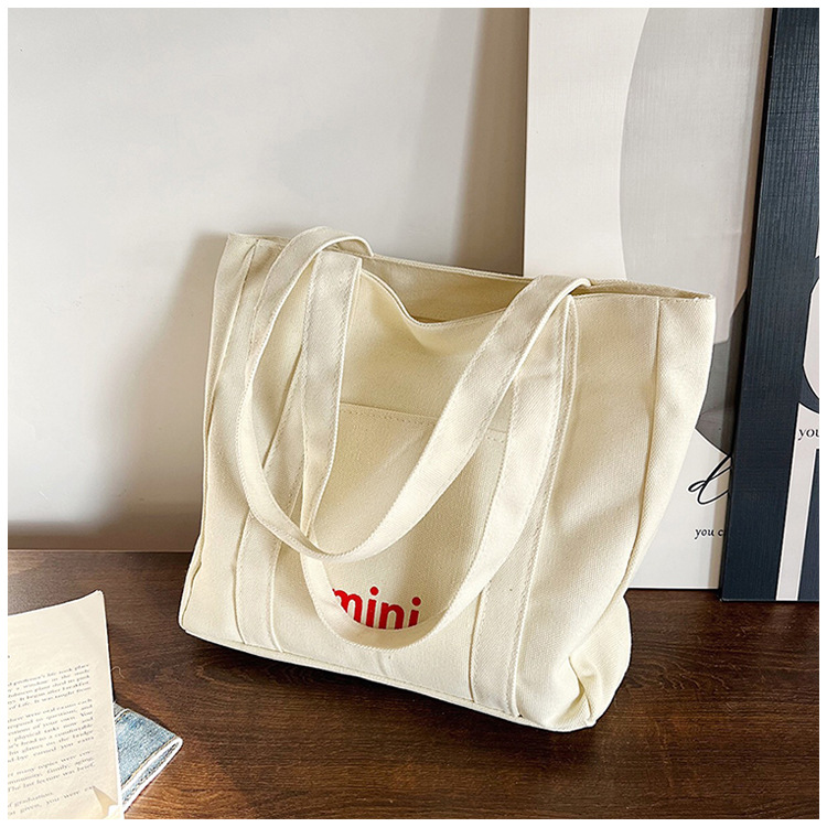 Canvas Bag Large Capacity Tote Bag 2026 New Bag Women Casual Single Shoulder Bag Commuter Handbag