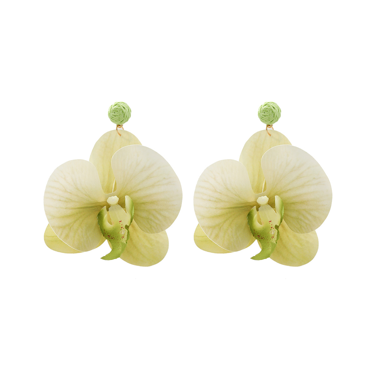 Exaggerated big brand ocean beach style butterfly flower multi-layer petal earrings for women