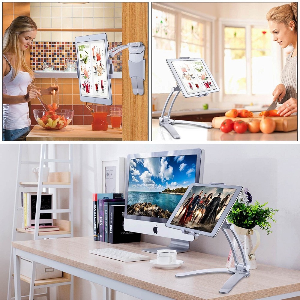 Mobile Phone Live Streaming Lazy Bracket, Aluminum Alloy Kitchen Bathroom Desktop Phone Stand, Tablet Pad Computer Stand