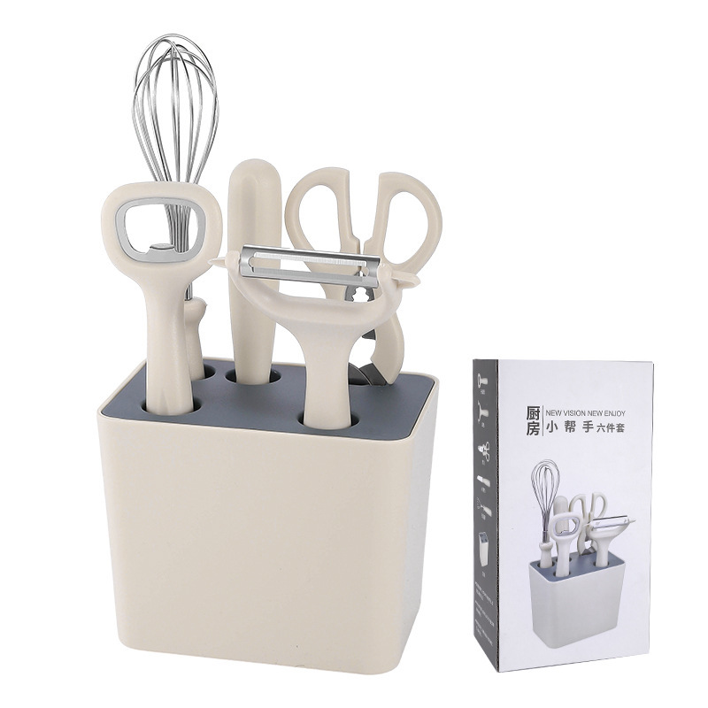 Kitchen Gadget Set Stainless Steel Peeler with Storage 6-Piece Set Peeler Fruit Knife Set